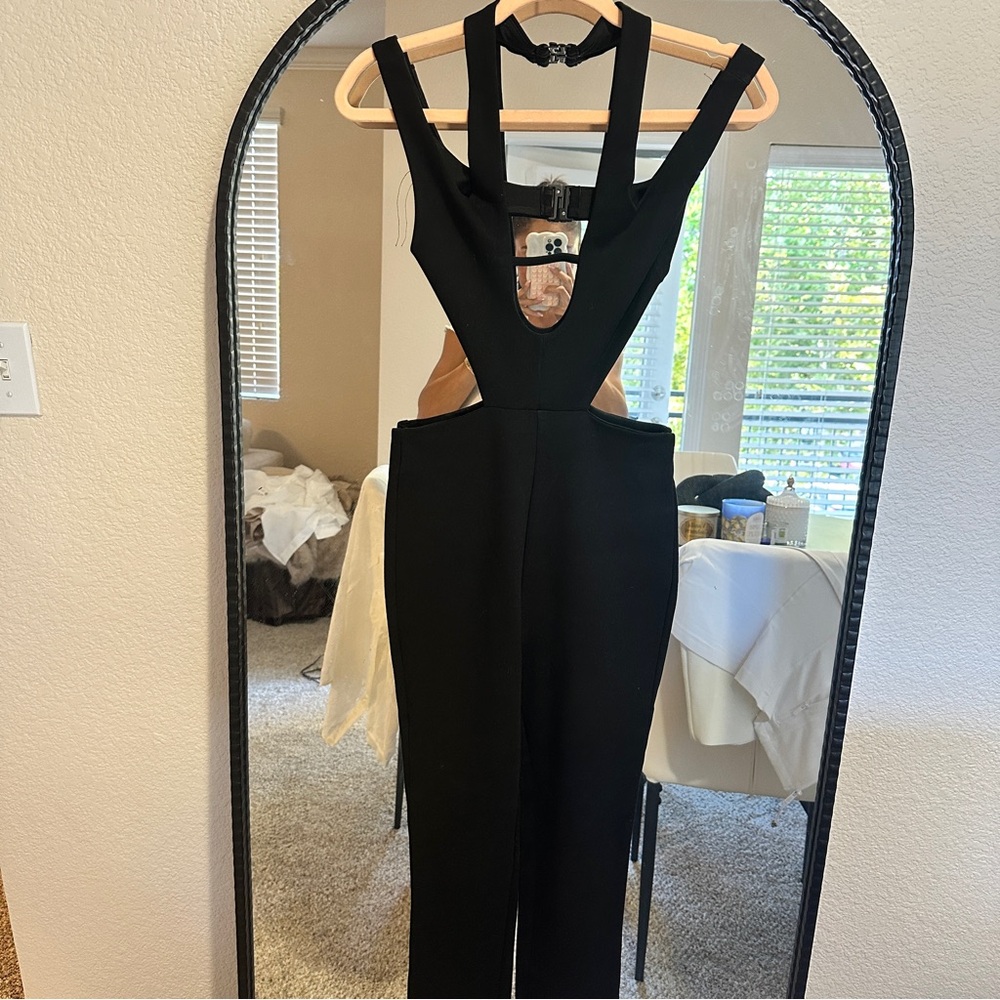 Superdown Black Cutout Jumpsuit XS